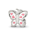 Sterling Silver Reflections Kids Enameled Butterfly Bead, 8.18 x 8.18 mm