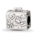 Sterling Silver Reflections Suitcase Bead, 10 x 10 mm