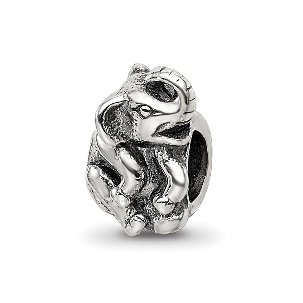 Sterling Silver Reflections Elephant Bead, 10 x 6.36 mm