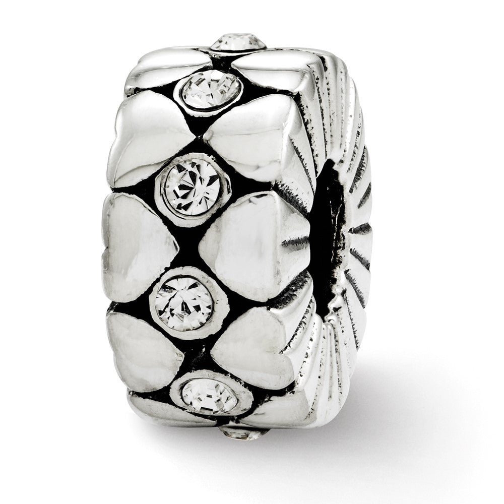Sterling Silver Reflections Crystal Bead, 9.09 x 4.55 mm