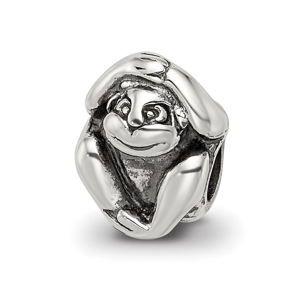 Sterling Silver Reflections Monkey Bead, 10 x 8.18 mm