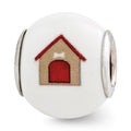 Sterling Silver Reflections Enameled Dog Theme Bead, 11.82 x 10 mm