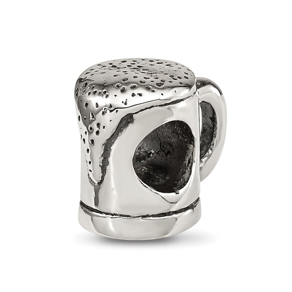 Sterling Silver Reflections Beer Mug Bead, 9.09 x 7.27 mm