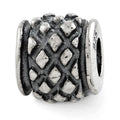 Sterling Silver Reflections Antiqued Bead, 10 x 9.09 mm