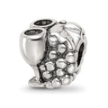Sterling Silver Reflections Grapes & Glasses Bead, 10.91 x 10 mm