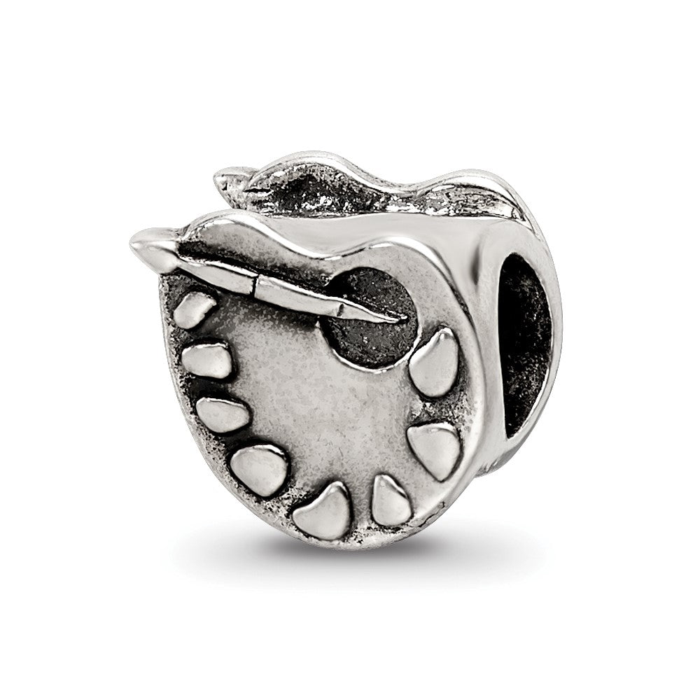 Sterling Silver Reflections Artists Palette Bead, 8.18 x 8.18 mm