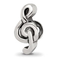 Sterling Silver Reflections Treble Clef Bead, 14.55 x 8.18 mm