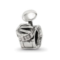 Sterling Silver Reflections Drum Set Bead, 11.82 x 5.45 mm