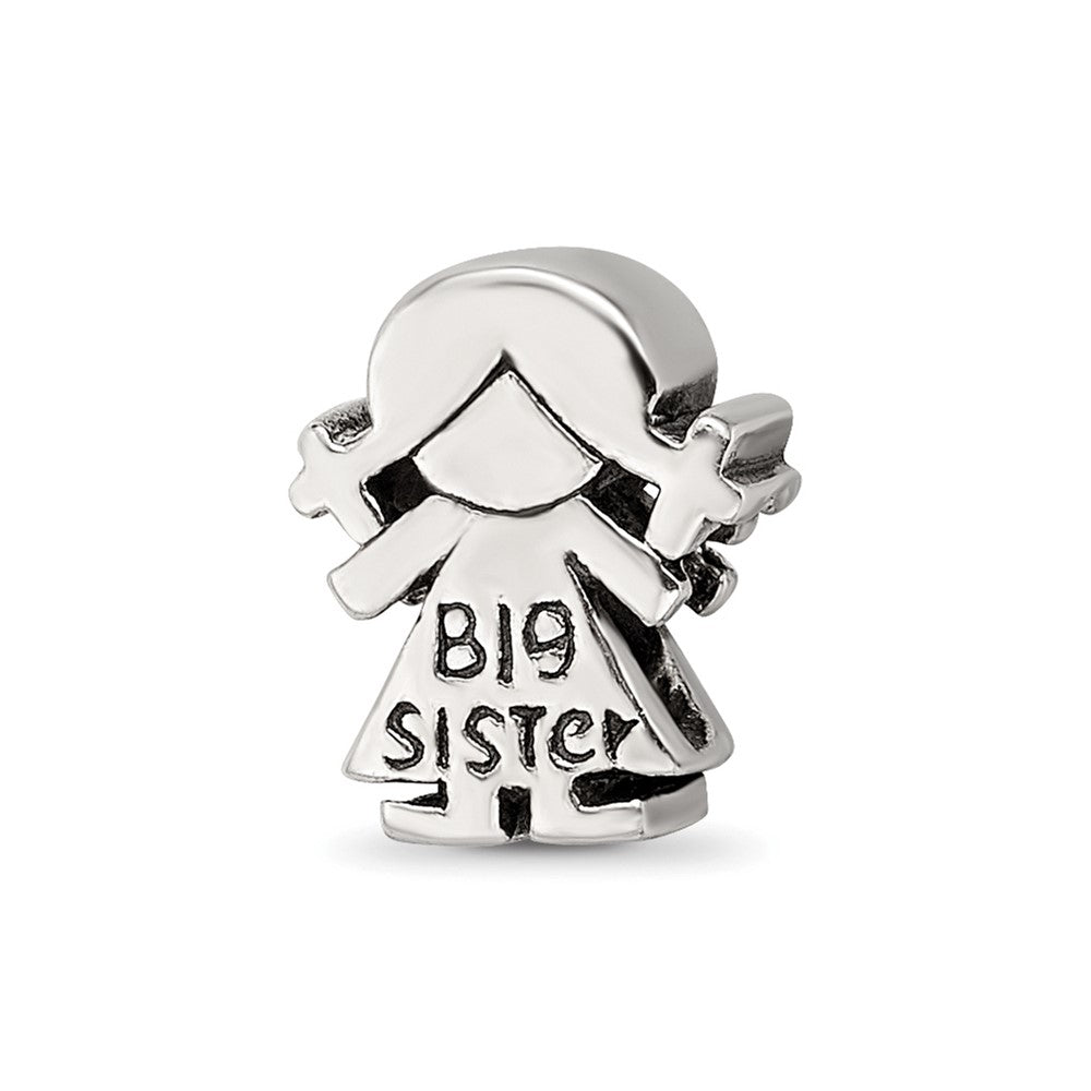 Sterling Silver Reflections Kids Big Sister Bead, 9.09 x 7.27 mm