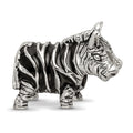 Sterling Silver Reflections Enameled Zebra Bead, 12.73 x 15.45 mm