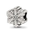 Sterling Silver Reflections Snowflake Bead, 9.09 x 9.09 mm