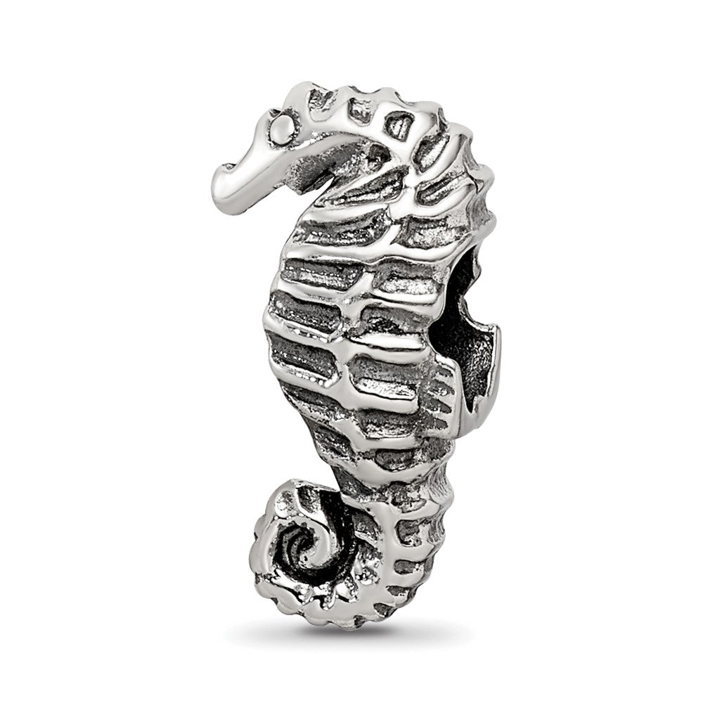 Sterling Silver Reflections Seahorse Bead, 14.55 x 7.27 mm