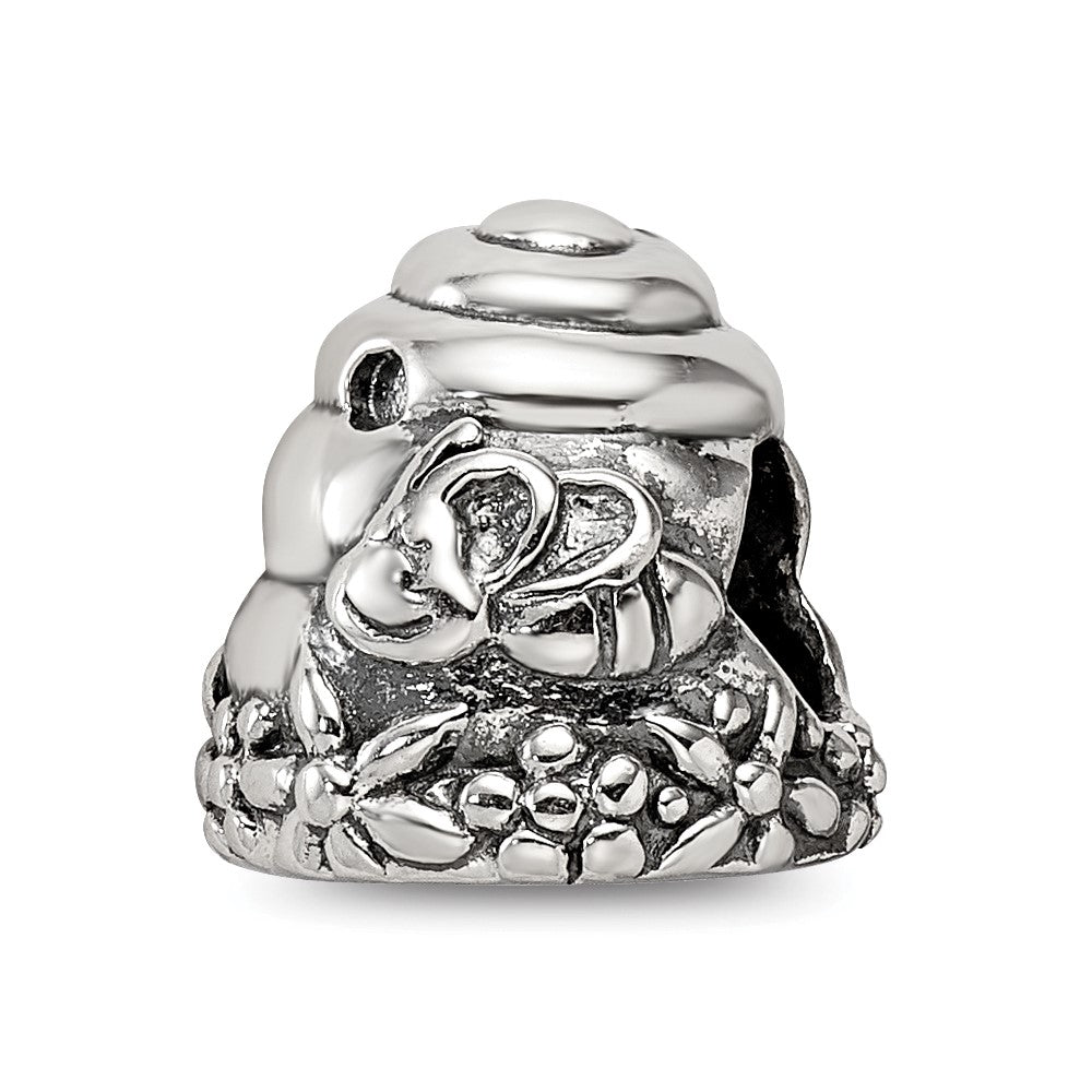 Sterling Silver Reflections Beehive Bead, 11.82 x 10.91 mm