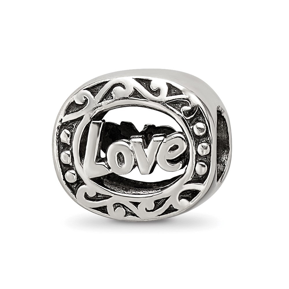 Sterling Silver Reflections Love Bead, 9.09 x 10.91 mm