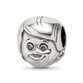 Sterling Silver Reflections Little Boy's Head Bead, 10.91 x 9.09 mm