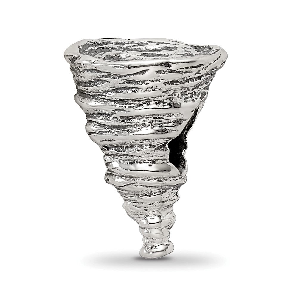 Sterling Silver Reflections Tornado Bead, 11.82 x 8.18 mm