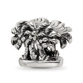 Sterling Silver Reflections Palm Trees Bead, 10.91 x 12.73 mm