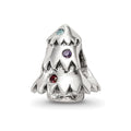 Sterling Silver Reflections CZ Christmas Tree Bead, 10 x 8.18 mm