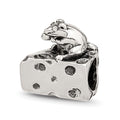 Sterling Silver Reflections Mouse on Cheese Bead, 11.82 x 10.91 mm