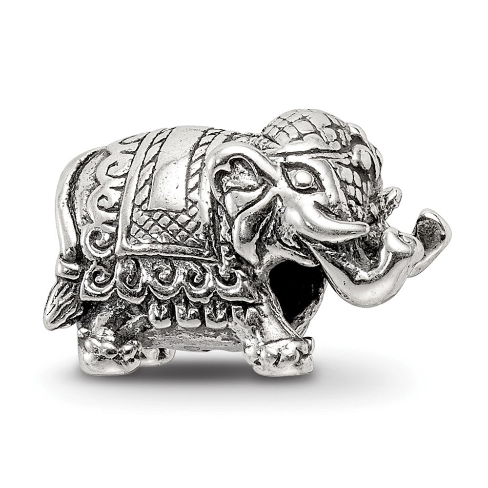 Sterling Silver Reflections Elephant Bead, 10.91 x 16.36 mm