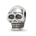 Sterling Silver Reflections Skull Bead, 10.91 x 8.18 mm