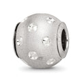 Sterling Silver Reflections Diamond-cut Bead, 11.82 x 10 mm