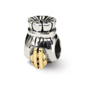 Sterling Silver & 14k Reflections Money Bag Bead, 10 x 7.27 mm
