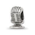 Sterling Silver Reflections Microphone Bead, 11.82 x 8.18 mm