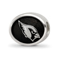Sterling Silver Enameled LogoArt Arizona Cardinals NFL Bead, 10 x 11 mm