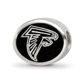 Sterling Silver Enameled LogoArt Atlanta Falcons NFL Bead, 10 x 11 mm