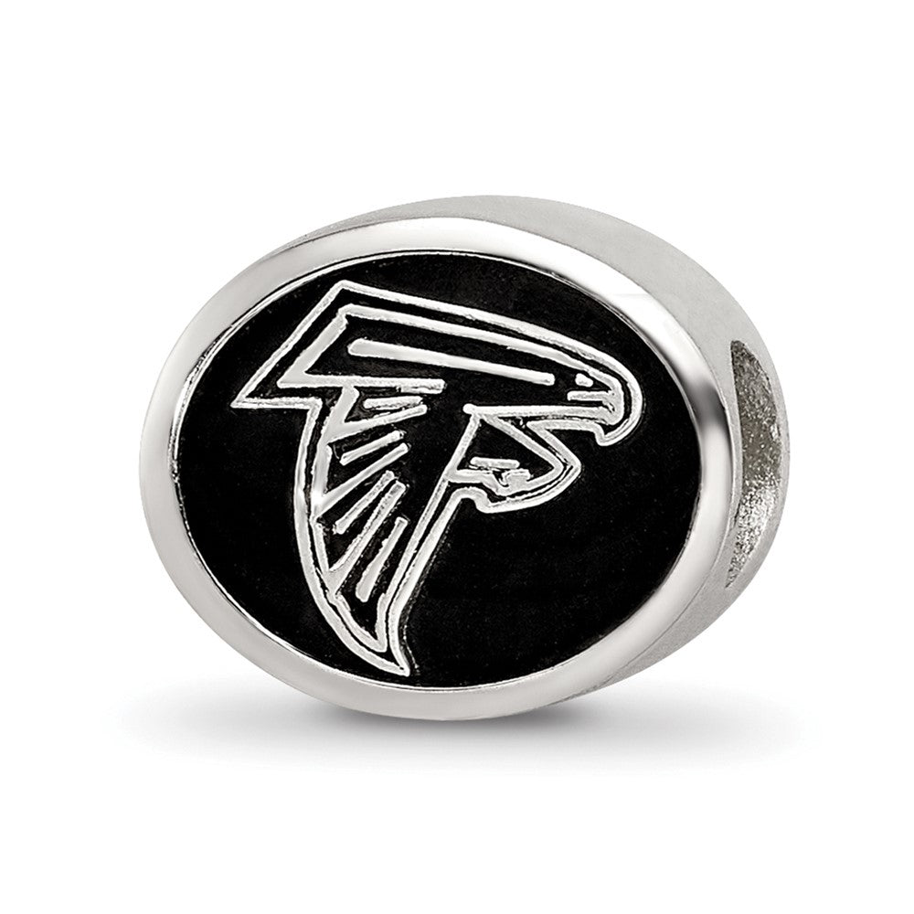 Sterling Silver Enameled LogoArt Atlanta Falcons NFL Bead, 10 x 11 mm