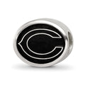 Sterling Silver LogoArt Enameled Chicago Bears NFL Bead, 10 x 11 mm