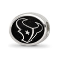 Sterling Silver LogoArt Enameled Houston Texans NFL Bead, 10 x 11 mm