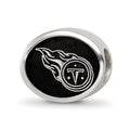 Sterling Silver LogoArt Enameled Tennessee Titans NFL Bead, 10 x 11 mm