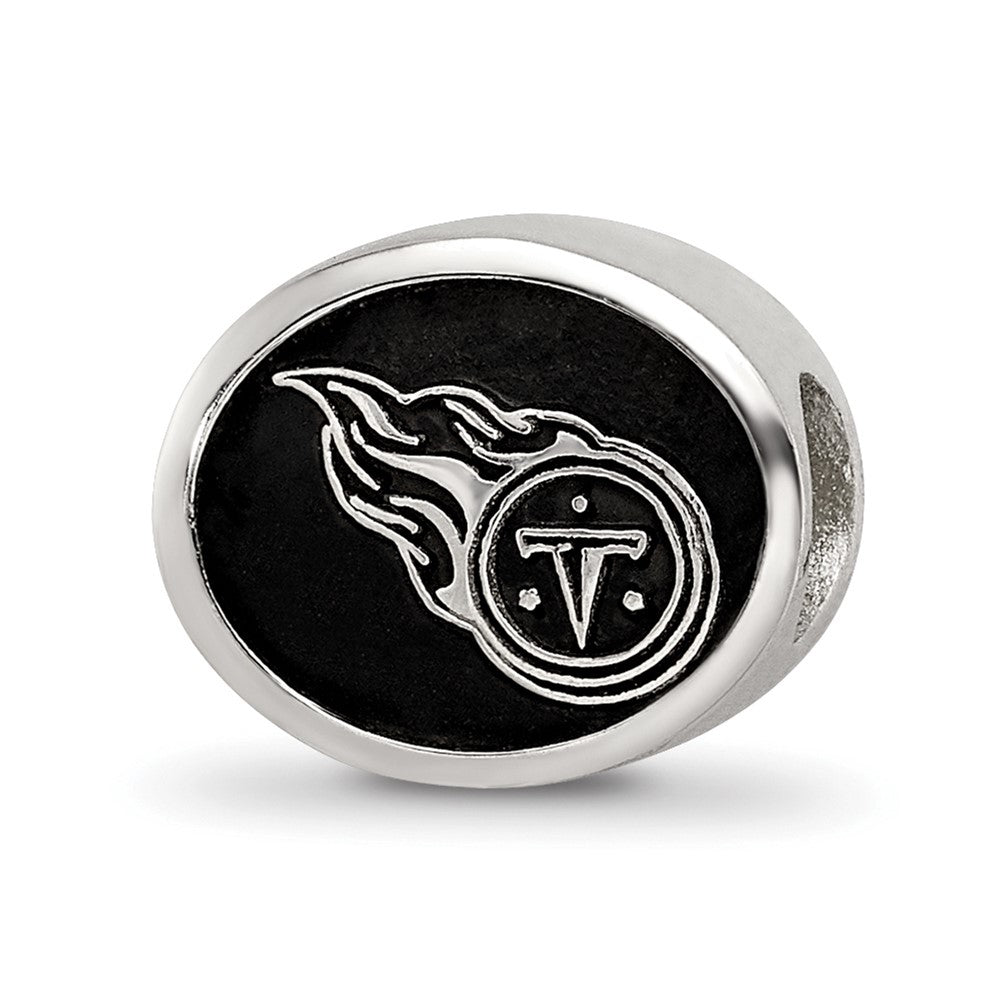 Sterling Silver LogoArt Enameled Tennessee Titans NFL Bead, 10 x 11 mm