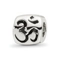 Sterling Silver Reflections Om Symbol Bead, 8.18 x 8.18 mm
