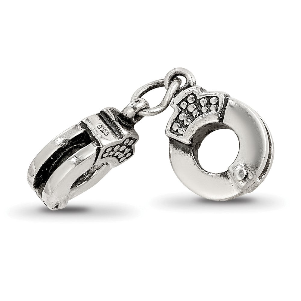 Sterling Silver Reflections Handcuffs Bead, 25.45 x 3.64 mm