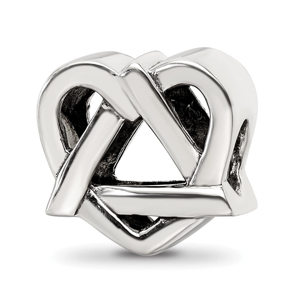 Sterling Silver Adoption Symbol Bead, 10.91 x 11.82 mm