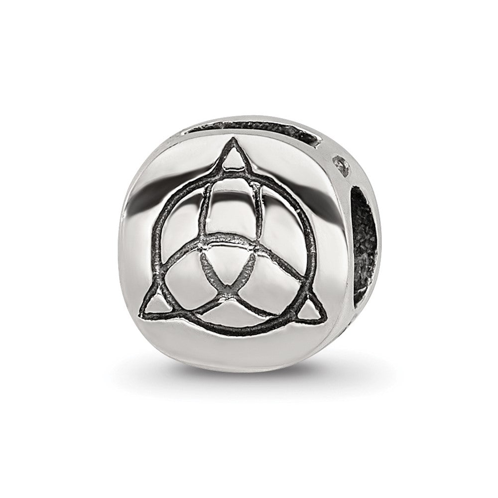 Sterling Silver Reflections Celtic Trinity Bead, 8.18 x 8.18 mm
