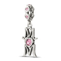 Sterling Silver Reflections Crystals MOM Dangle Bead, 22.73 x 7.27 mm