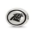 Sterling Silver Antiqued Carolina Panthers NFL Bead, 10 x 11 mm