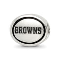 Sterling Silver Antiqued Cleveland Browns NFL Bead, 10 x 11 mm