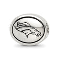 Sterling Silver Antiqued Denver Broncos NFL Bead, 10 x 11 mm