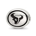 Sterling Silver Antiqued Houston Texans NFL Bead, 10 x 11 mm