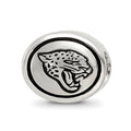 Sterling Silver Antiqued Jacksonville Jaguars NFL Bead, 10 x 11 mm