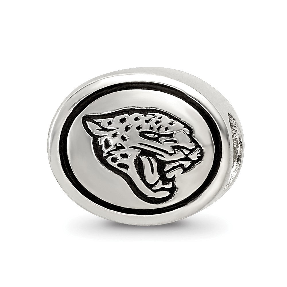 Sterling Silver Antiqued Jacksonville Jaguars NFL Bead, 10 x 11 mm