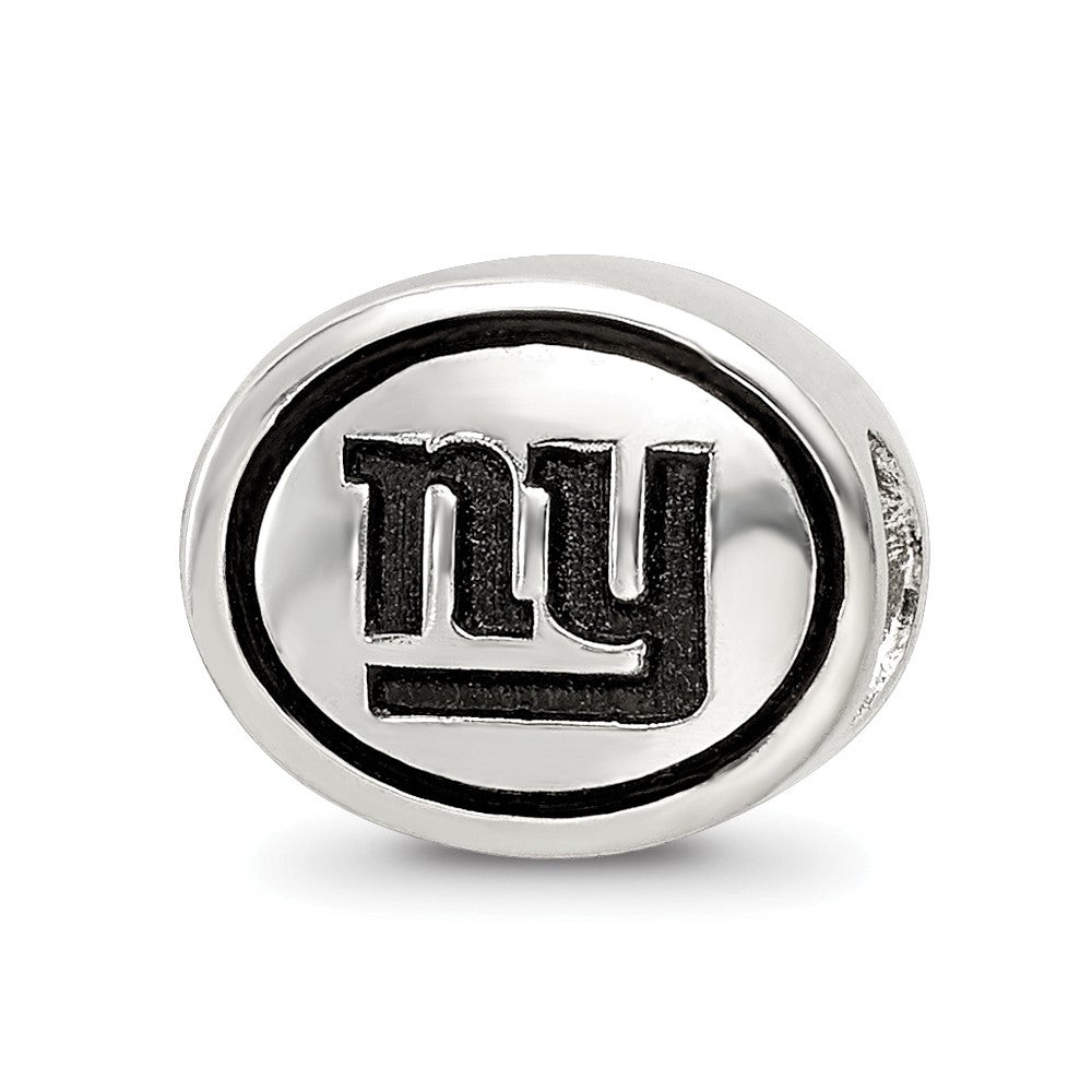 Sterling Silver Antiqued New York Giants NFL Bead, 10 x 11 mm