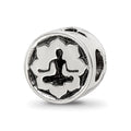 Sterling Silver Reflections Yoga Lotus Bead, 9.09 x 9.09 mm