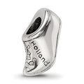 Sterling Silver Reflections Holland Shoe Bead, 14.55 x 7.27 mm