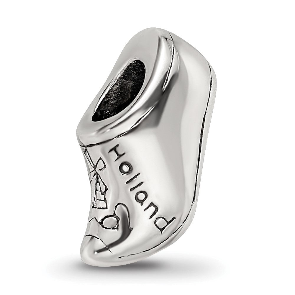Sterling Silver Reflections Holland Shoe Bead, 14.55 x 7.27 mm